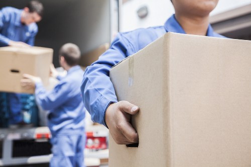 Commercial moving team preparing an office relocation in Lisson Grove