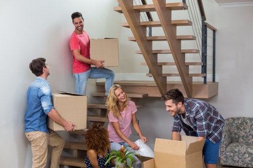 Packing boxes and protective materials for a house move in Lissongrove
