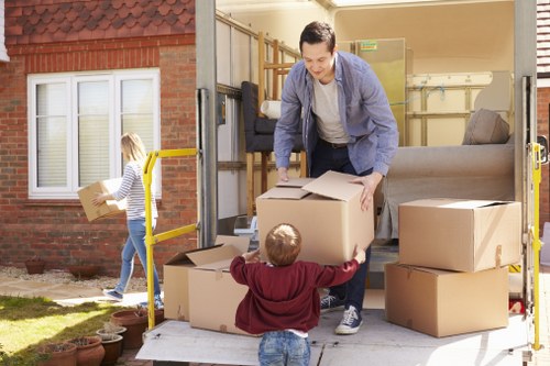 Organised packing materials prepared for a local home or office relocation