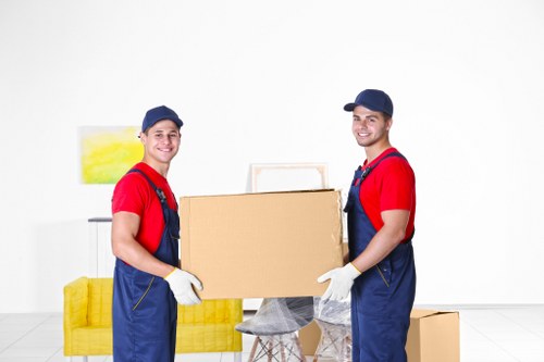 Eco-friendly moving and recycling service with sorted waste streams