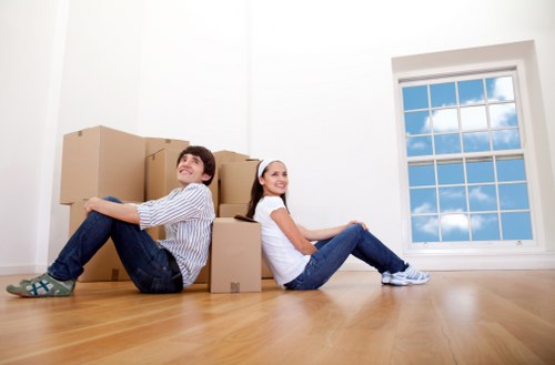 Professional moving team completing a secure delivery