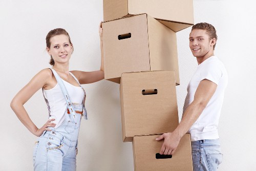Office relocation team preparing desks and equipment for a business move in Lissongrove