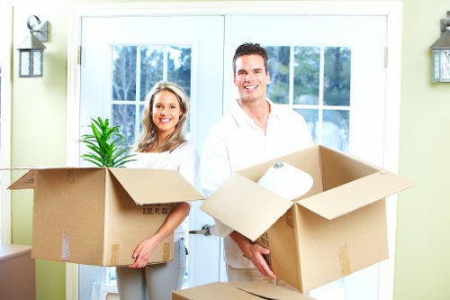 Family settling into a new home after moving in Lissongrove