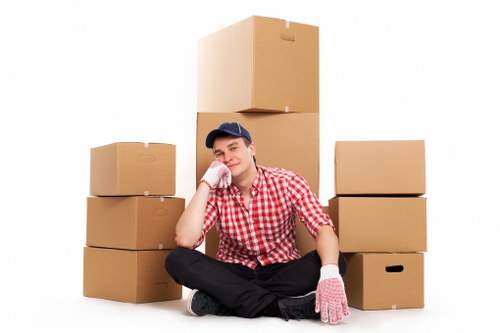 Organised storage boxes for student removals in Lissongrove