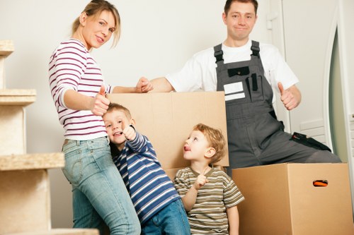 Labelled moving boxes and packing supplies for Lissongrove removals