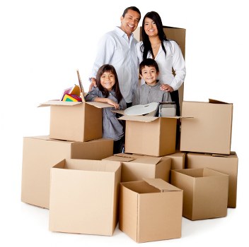 Trained man and van staff carrying furniture with care